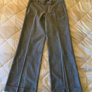 GAP Grey Wool Blend Lightweight Wide Leg Quality Trousers Y2K Size 6 Regular